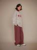 Peuswike 2Way Overfit Sweatpants_Burgundy Brown