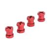 4PCS RC Wheel Hex Spacers 12mm Dia 15mm Length Hex Hub Extenssion with Metal Locking Lug Nut and Lock Pins for RC Cars