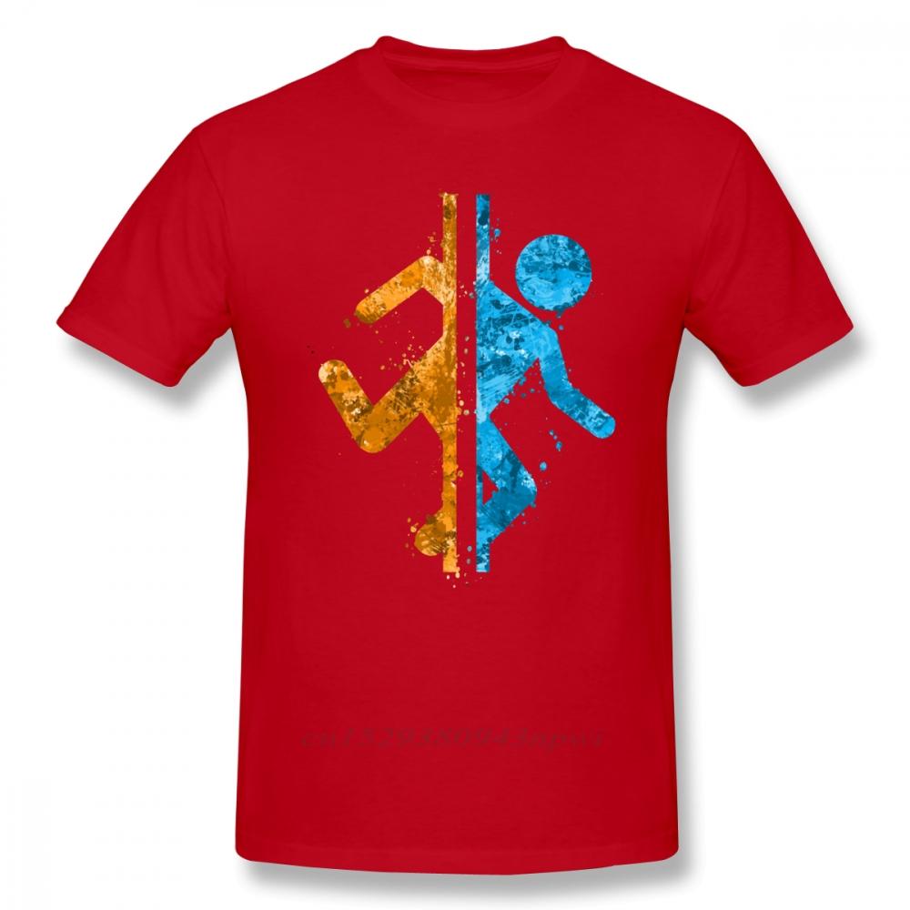 Portal T Shirt Portal Splatter TShirt Printed Casual Tee Shirt Mens Cute Cotton Short Sleeves Tshirt