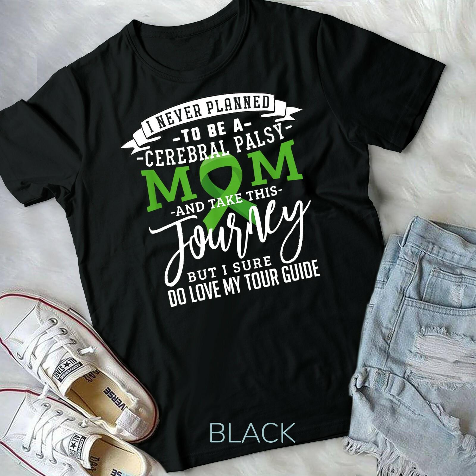 Cerebral Palsy Awareness Shirts Support Brain Mom Journey Unisex T-shirt S