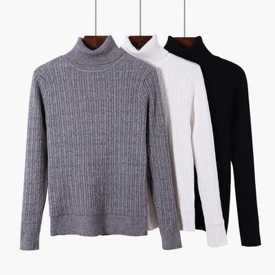 Pull à col roulé pour homme, pull tricoté doux, pull basique doux pour homme, printemps automne hiver 2024