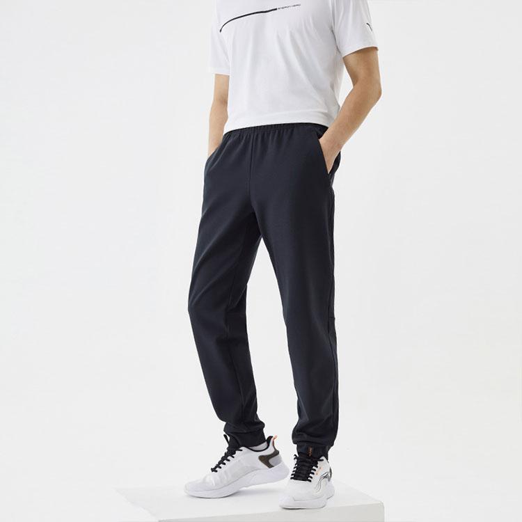 Anta Knit Slim Fit Sweatpants Men Bottoms Black 152137313-2