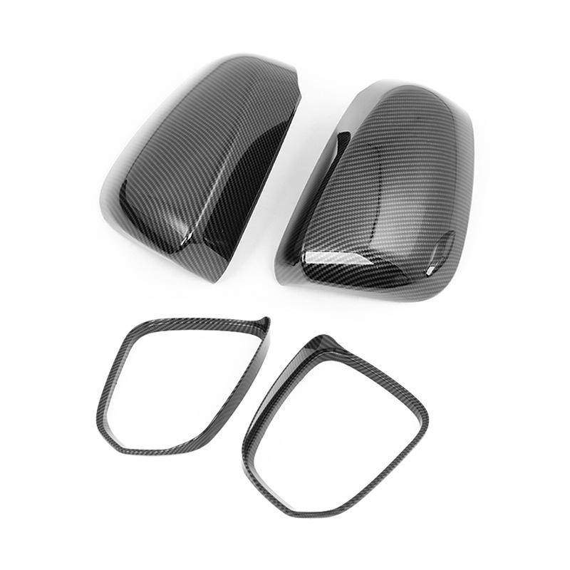 Toyota VOXY/NOAH 90 Series Carbon Fiber Rearview Mirror Cover with Rain Eyebrow Decorative Sticker.