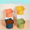 High-legged Cat Bowl Nordic Style Cartoon Neck-guard Anti-overflow Plastic Elevated Prevent Cervical Disease Pet Bowl