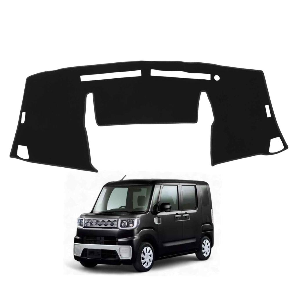 FUELHOOD Dashboard for Daihatsu Wake Protective Sun Heat Reduced Scratch Clear Interior Polyester Black Mat/Cover LA700S/LA710S, Vehicle-Specific