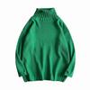 Men's Solid Color Slim Mid-Neck Sweater - Knitted Turtleneck for Autumn/Winter