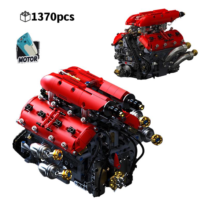 Brand new High-Quality Technical High-Quality 1370Pcs High-Quality V8 High-Quality Turbo High-Quality Engine High-Quality Building High-Quality