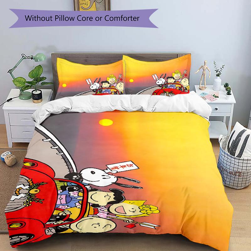 Car Adventure Journey Printed 3pcs Bedding Set Soft Microfiber 1 Duvet Cover And 2 Pillowcases Home Bedroom Decor Xmas Gift Ek112