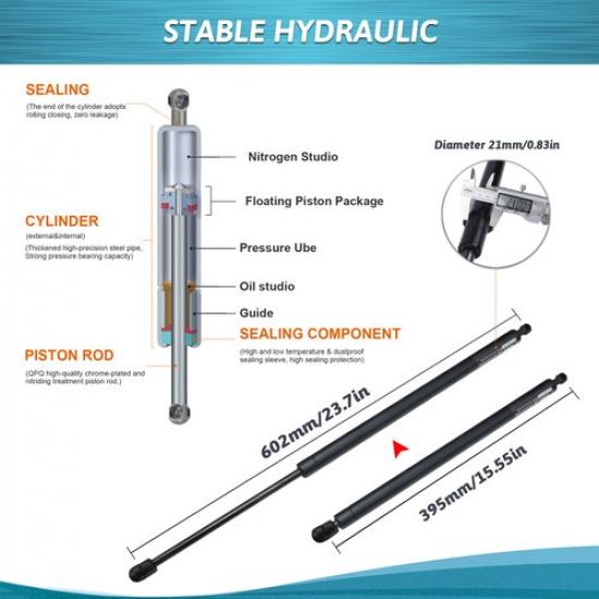 Rear Tailgate Hatch Lift Support Gas Shock Struts For Lexus RX350 RX450H 2010-15