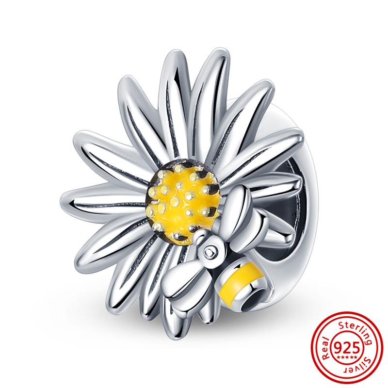 S925 Sterling Silver Mom Rose Print Pave Paw Sun Moon Vulture Butterfly Dangle Bead Fit Original  Bracelet Jewelry Making