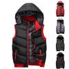 Men Casual Winter Warm Zipper Sleeveless Vest Jacket Coat Outwear Tops Hooded Vest