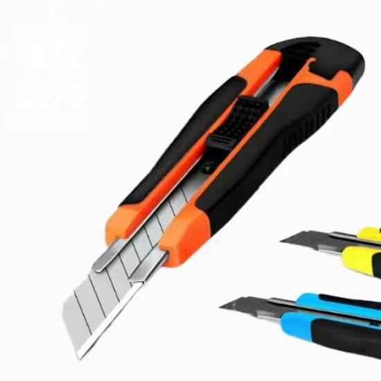Rubberized Utility Knife with Blade Holder for Wallpaper and Office Use