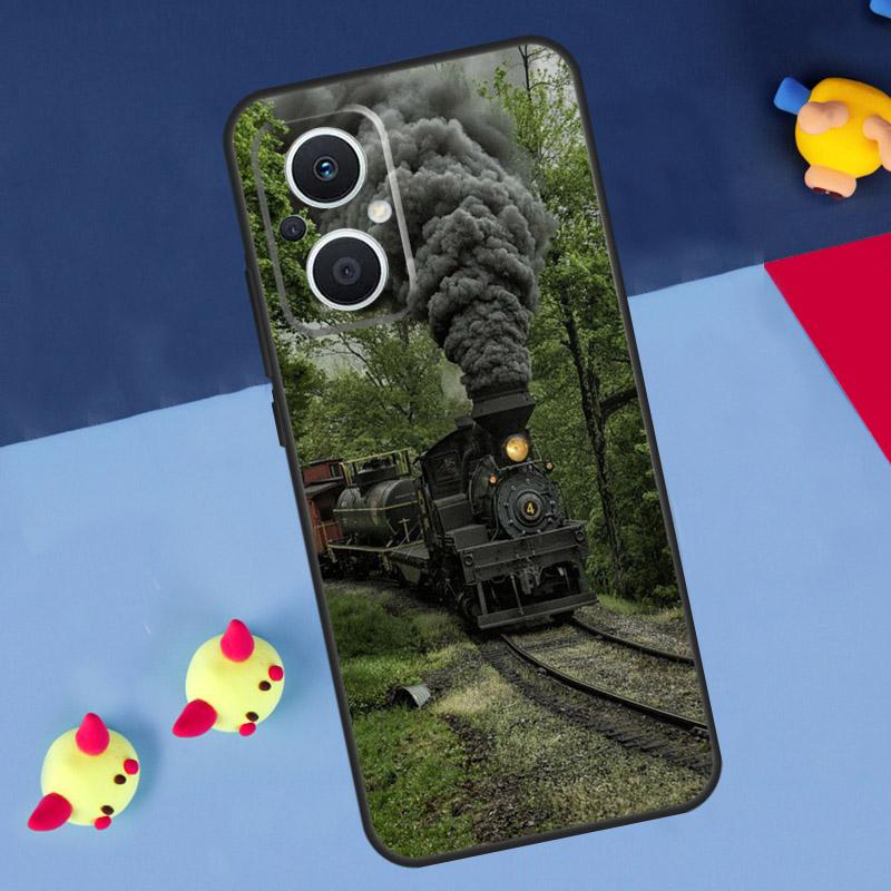 Classic Steam Train Railway For OPPO Reno 14 13 12 11 10 Pro 11F 12F 13F 14F 7 8 Lite 8T OPPO Find X9 X5 X6 X8 Pro Case