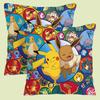 Anime P-Pokemon Pillow Covers Cartoon Sofa Decorative Home Double-Sided Printing Short Plush Cute Cushion Cover