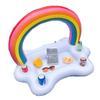 Sommer Regenbogen Aufblasbare Spielzeuge Bier Trinkkühler Tisch Bar Tablett Strand Schwimmbad Party Schwimmkörper Aufblasbarer Ring Wasserspielzeug