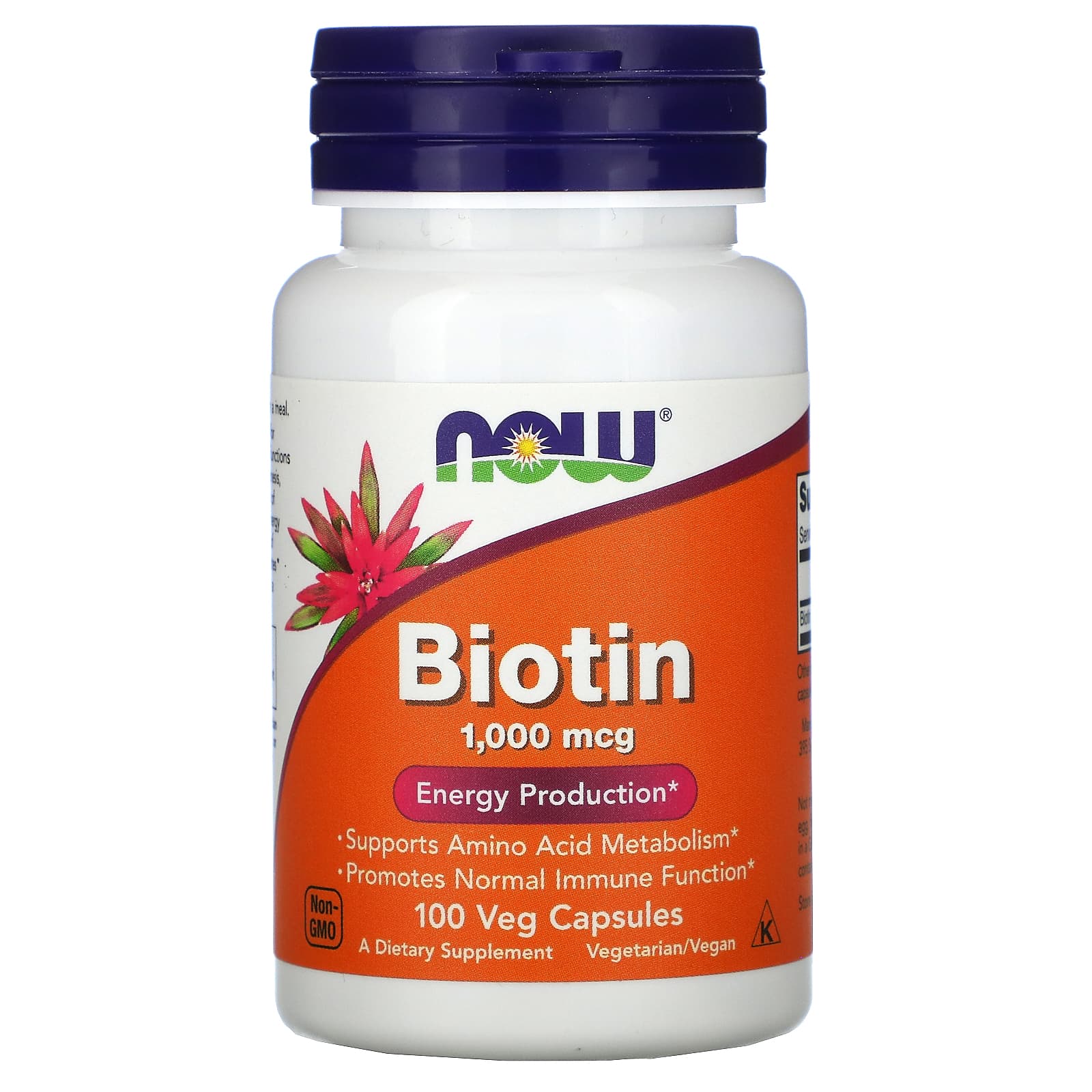 

Biotin, 1,000Mcg, 100 Veggie Caps