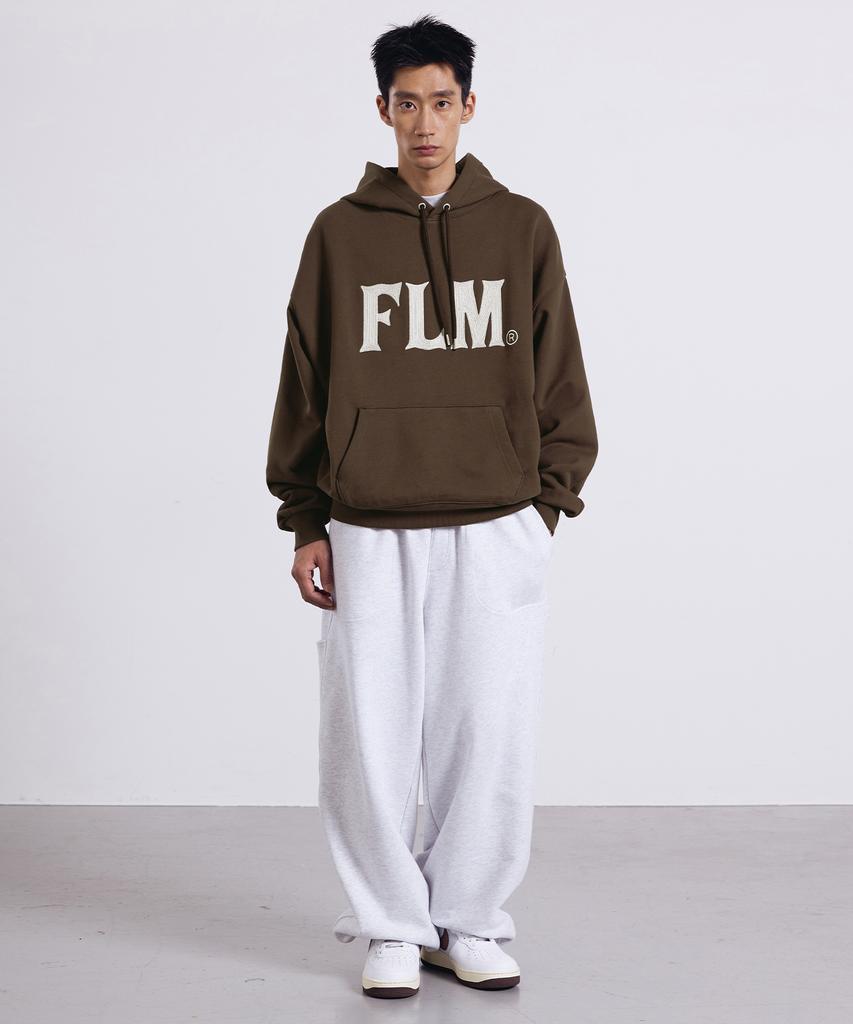 Flm Stitch Logo Hoodie - Charcoal