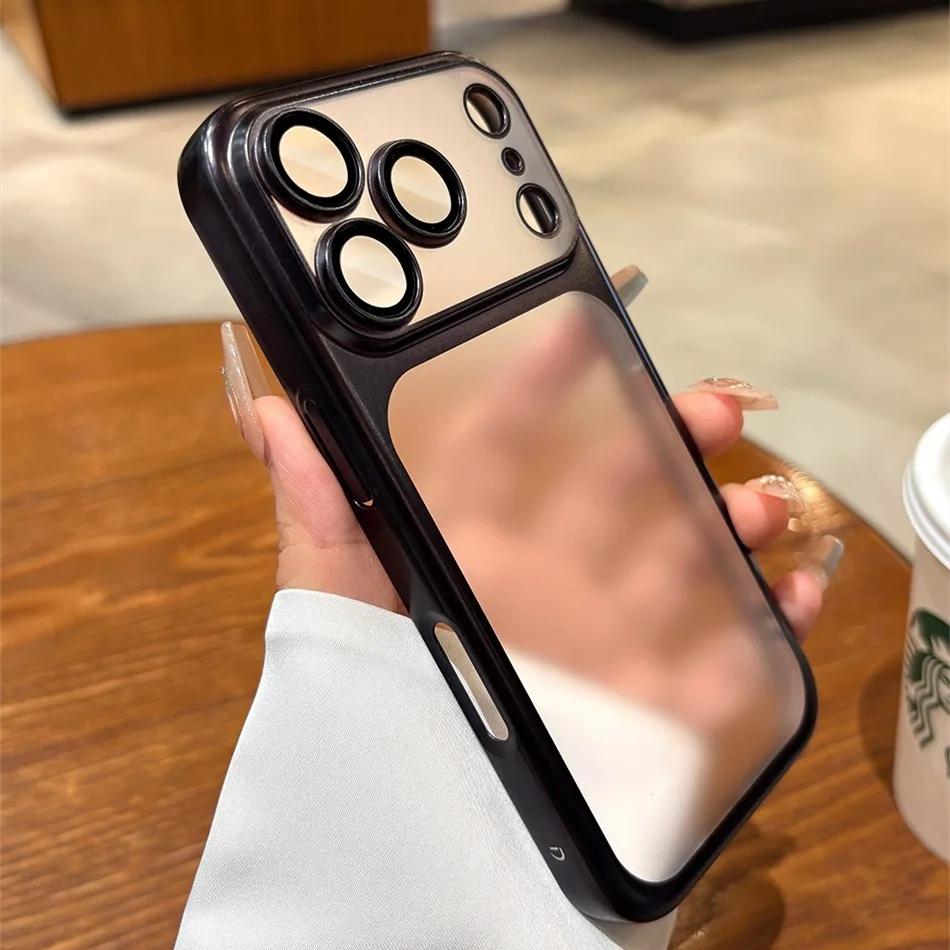 Luksusowe Pokrowiec Ultra Cienki z Matowego Twardego PC z Powłoką Galwaniczną dla iPhone 17 Air 16 15 14 13 12 Pro Max Ochrona Aparatu Matowe Odporne na Wstrząsy Pokrowiec