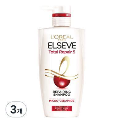 L'Oréal Paris Elsev Total Repair 5 Shampoo Melone, fruchtig-blumiger Duft, 410ml, 3 Stk.