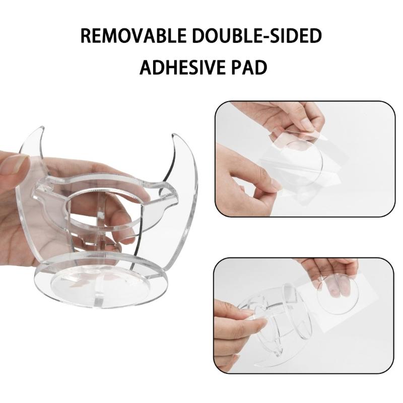 Desktop Clear Acrylic Gaming Controller Holder Easy Access Open Frame And Anti Slip Pad Gaming Accessories
