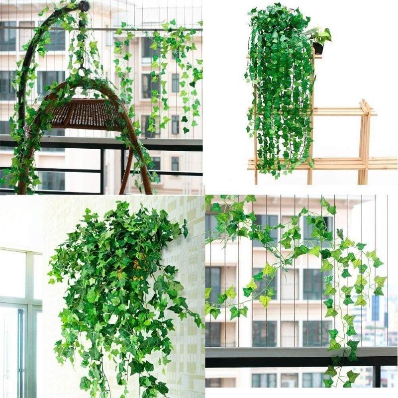 84 Feet Fake Foliage Garland Leaves Decoration Artificial Greenery Ivy Vine Plants for Home Decor Indoor Outdoors (84 Ft -Ivy Leaves)