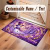 Winter Theme Soft Crystal Velvet Rug Custom Name & Text Print Non Slip Floor Rug for Bedroom Living Room