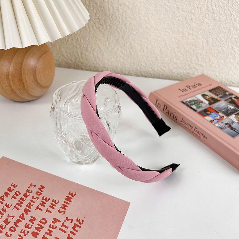 

Розовая коллекция Обруч для волос Повязка на голову Женская Модная Повязка Широкий Мягкий Головной убор Девушки Сладкий Милый Ободок для волос Аксессуары для волос Новинка