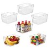 Transparent förvaringslåda med låda och handtag, Perfekt för köksförvaring, Små organisatörer och kylskåpsförvaring, Perfekt för att förvara snacks,