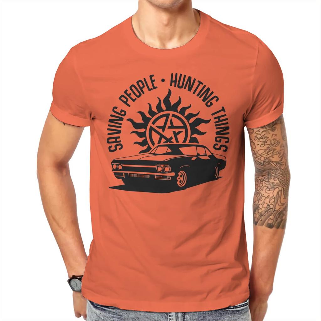 Supernatural Saving People Hunting Things T Shirt Unisex Tees Summer Clothing Cotton ONeck TShirt