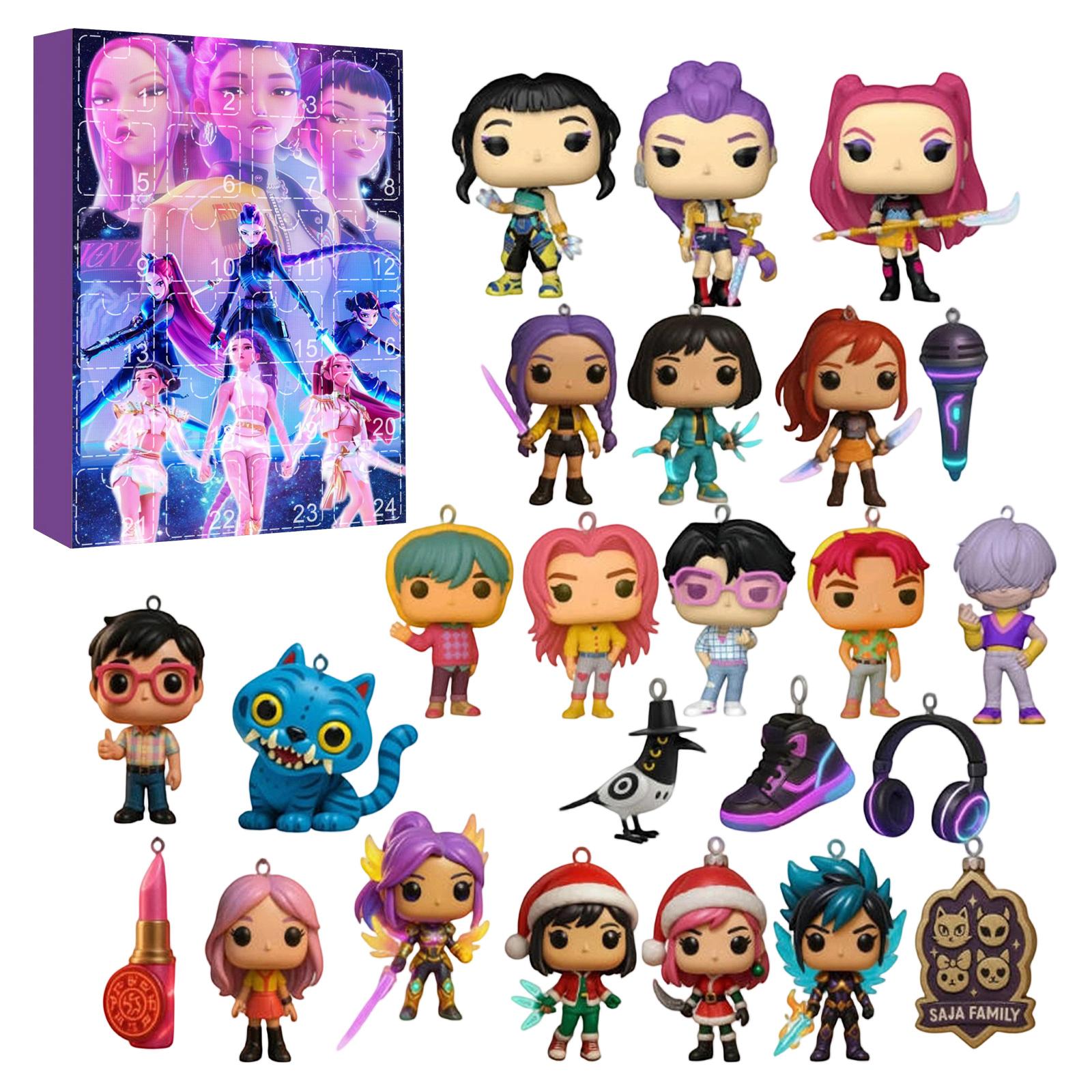 

Коробка-сюрприз с 3D куклами, 24 куклы ждут, чтобы вы их распаковали, Рождественский сюрприз для друзей и детей One Size