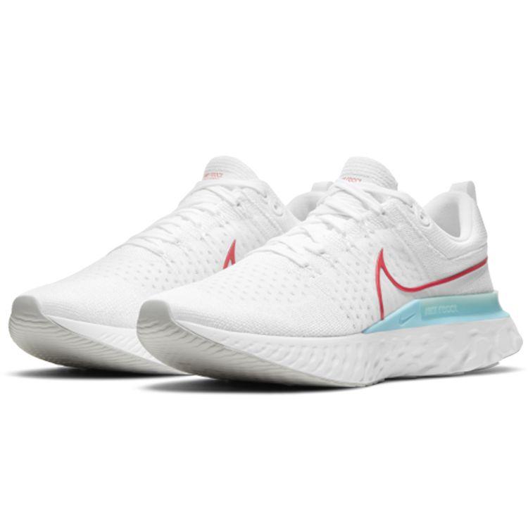 Nike React Infinity Run Flyknit 2 White Glacier Ice Men Sneakers Photon-Dust Chile-Red CT2357-102