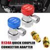 R134A H/L Auto Car Quick Coupler Connector Brass Plating Adapter Air Conditioning Refrigerant Adjustable AC Manifold Gauge