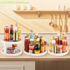 360 Grad Drehbarer Gewürzorganizer Rutschfeste Drehscheibe Regal Aufbewahrungstablett Küchenschrank Würzmittel Vorratskammer Platzsparer