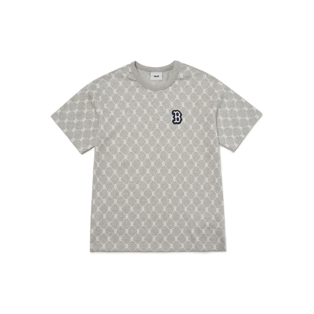New MLB Base Logo SS22 T Shirt Unisex Gray 3ATSM3023-43MGS