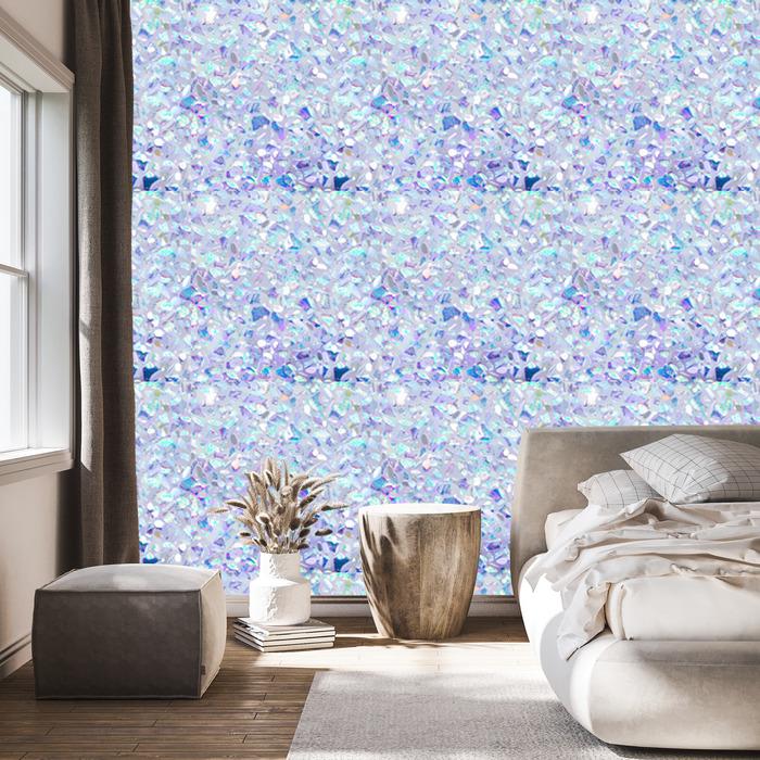 Iridescent glitter wallpaper in blue and azure for the living room and bedroom 50x1000