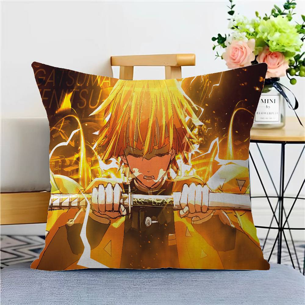 Anime Agatsuma Zenitsu pillow cover sofa cushion cover home room decoration children gift
