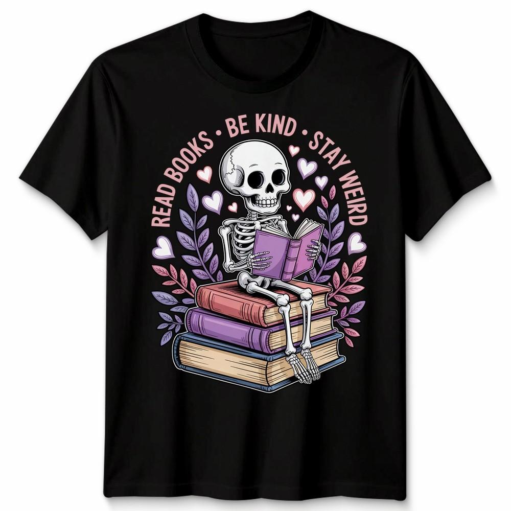 World Book Day Read Books Be Kind Stay Weird Funny Retro Aesthetic Unisex Tshirt