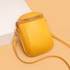 Leather women's bag first layer cowhide mobile phone bag new trendy fashion simple shoulder messenger bag small bag