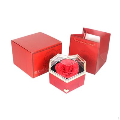 Jewelry Box Rings Earrings Necklace Storage Portable Soap Rose Flower Case Container