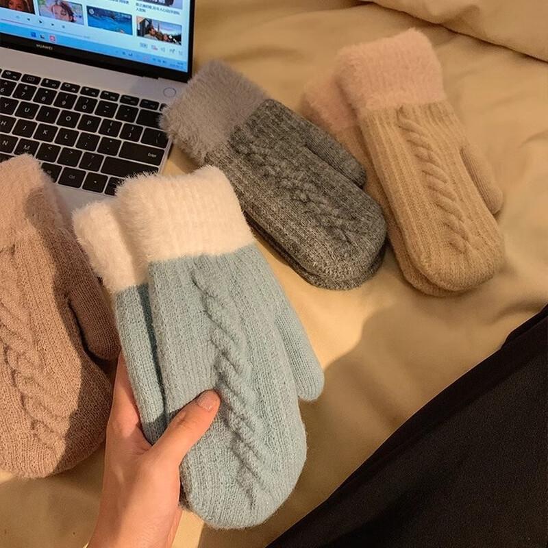 Korean Style Couple Winter Warm Gloves