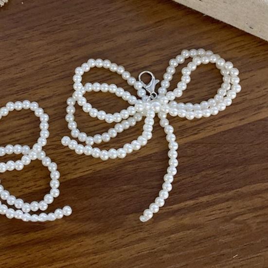 1 pár přívěsků na ozdobu bot Tvar mašle Umělá perla s klipsem Přívěsky na šněrování do bot pro sandály Příslušenství k botám Klíčenka Taška Přívěsky do auta