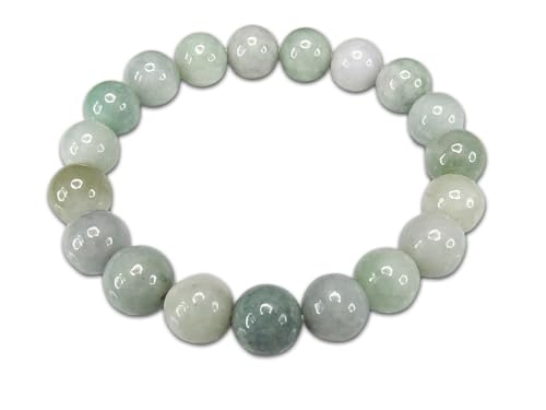 [Sekimachi] Jadeite Bracelet, Genuine Jade, Approx. 10mm, Natural Stone, Trivet, Amulet (Approx. 170mm (Men's Large))