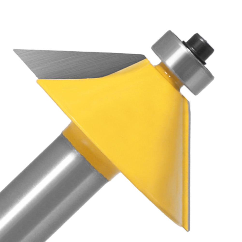 45 Degree Bevel Cutter 1/2 Handle 12 Handle Woodworking Milling Cutter Engraving Machine Cutter Head 45 Degree Chamfer Cutter Chamfer Cutter Head