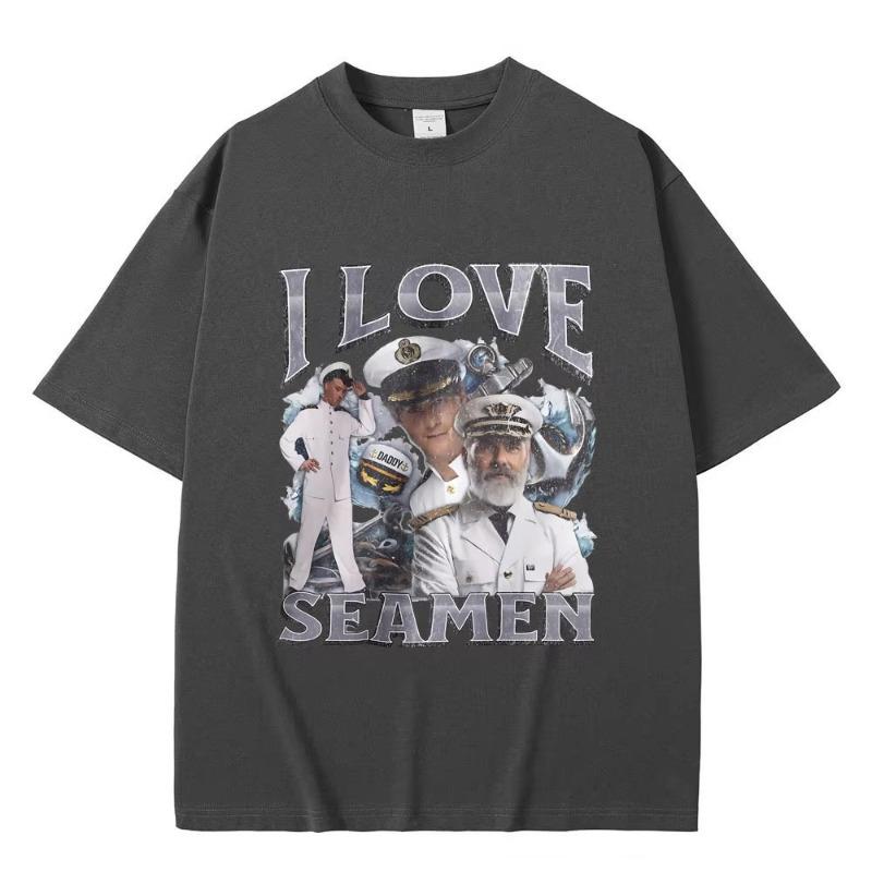 I Love Seamen Funny Offensive Sailor Tshirt Male 100% Pure Cotton T-shirt Men Women Casual Fashion T Shirts Unisex Vintage Tees