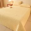 Class A Quilted Fleece Single Bed Cover – Thick, Non-Slip, Dustproof Tatami Bedding Cover