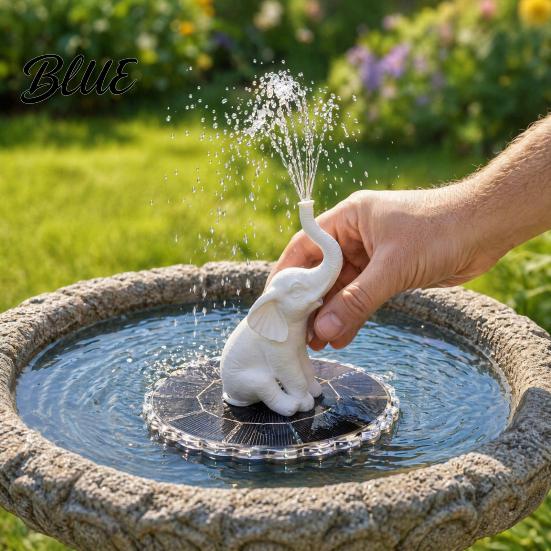 Automatic Floating Water Fountain Animal Statue Solar Fountain Bird Bath with LED Lights Powered Pond Pump for Garden Pool Backyard Decor