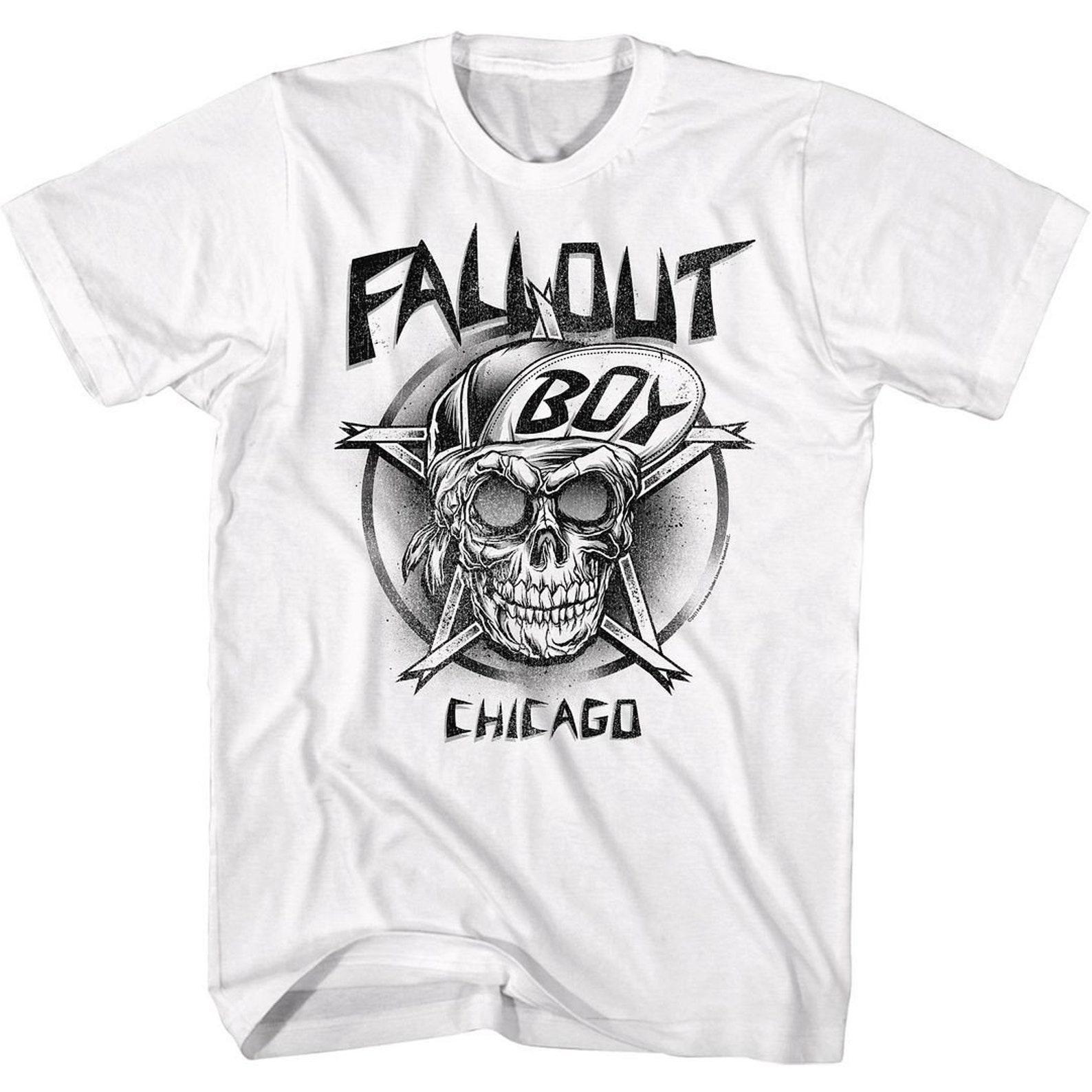 Fall Out Boy FOB Chicago White Adult T-Shirt M