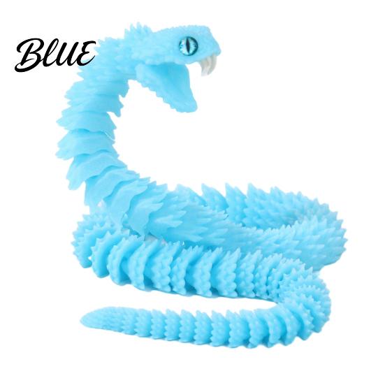 Concentration Improvement Toys Serpent Figurine Snake Toy Articulated 3D Printed Flexible Jointed Realistic Animal Fidget Stress Reliever