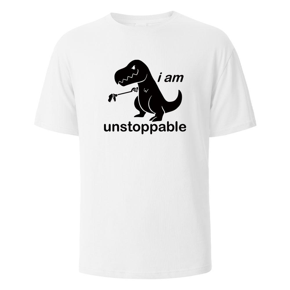 

I Am Unstoppabie Print TShirt Casual Short sleeved Streetwear Basic Tops Summer Tees For Men Women 100 Cotton Oneck Oversize S