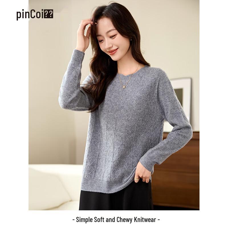 Women s 100% Wool Round Neck Pullover Sweater M
